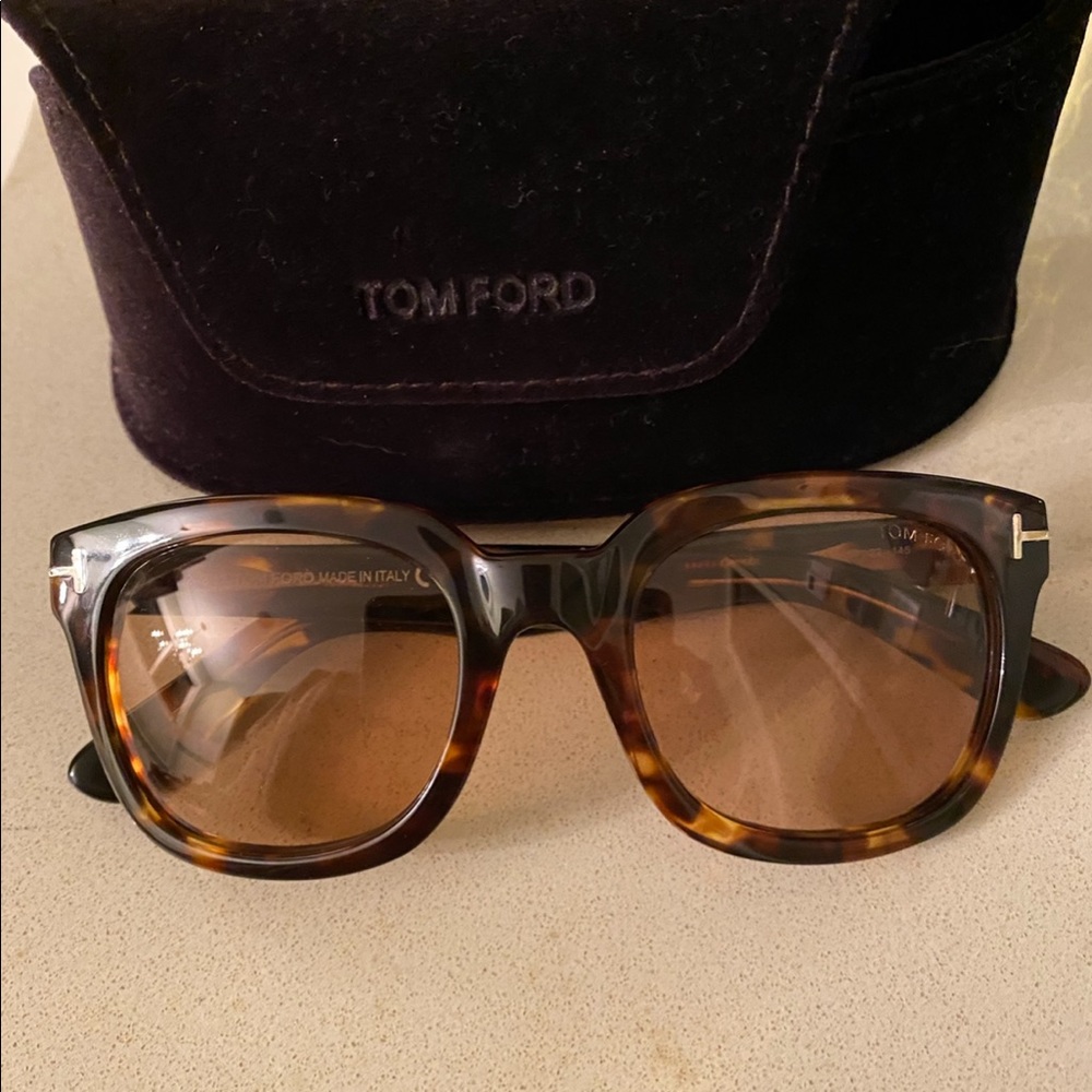 Tom Ford Tortoise sunglasses.